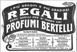 Profumi Bertelli. Advertising 1916 - copertina