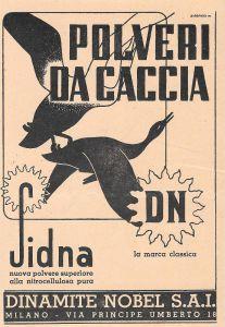 Polveri d caccia Sidna / Dogsoap. Advertising 1937 - copertina
