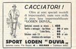 Sport Loden Duvia, Milano. Advertising 1937