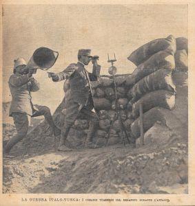 Comandi trasmessi col megafano durante l'attacco. Stampa 1912 - copertina