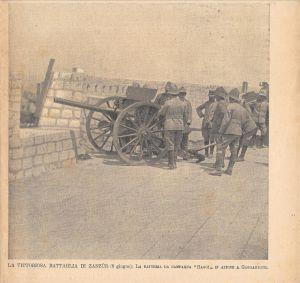 La batteria da campagna Raggi a Gargaresch. Stampa 1912 - copertina