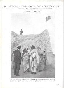 Tobruk, il console Bernabei con notabili arabi / Uadi a Derna. Stampa 1912 - copertina