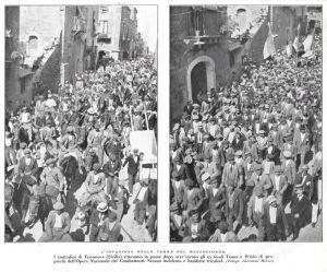 Occupazione delle terre a Terranova (Sicilia). Stampa 1920 - copertina