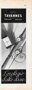 Tavannes. L'orologio d'alta classe. Advertising 1940