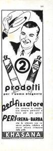 Khasana prodotti per l'uoo elegante. Advertising 1940