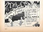 Crema Nivea ... il mare circonda e l'alpe... Advertising 1935