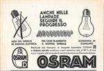 Osram. Anche nelle lampadine seguire il progresso. Advertising 1935