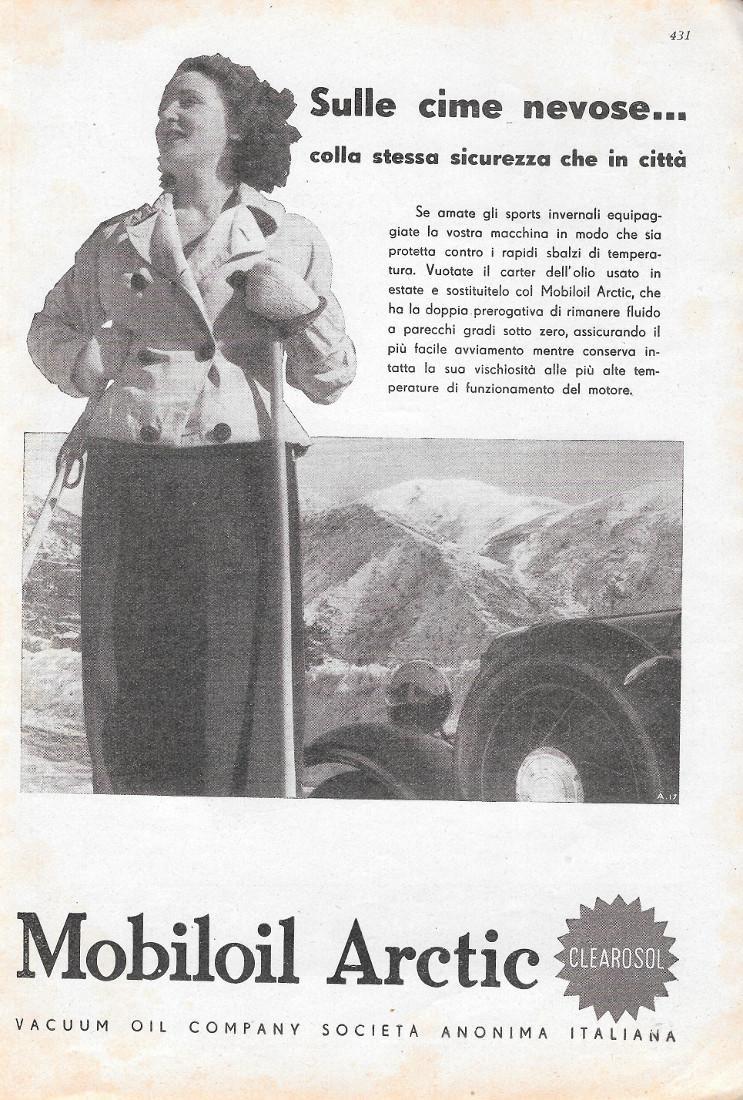 La voce del padrone / Mobiloil Artic. Advertising 1936