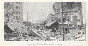 La passerelle de avenue Suffren apres écroulement du 29 avril 1900. Stampa 1900 - copertina