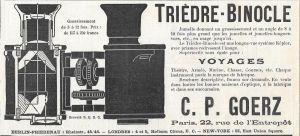 Triedre-Binocle. C.P. Goerz Paris. Advertising 1900 - copertina