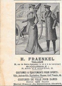 H. Fraenkel Tailleur. Advertising 1900 - copertina