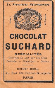 Chocolat Suchard Paris. Advertising 1900 - copertina