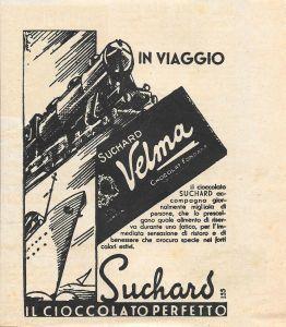 In viaggio Suchard Velma. Advertising 1935 - copertina
