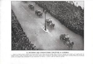 Il ritorno dei condottieri vincitori a Londra. Stampa 1919 - copertina