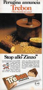 Perugina Trebon. Stop allo zinzo. Advertising 1970 - copertina