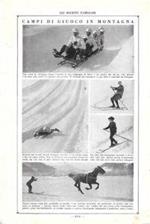 Campi di giuoco in montagna/L'inverno che tinge tutto di bianco. Stampa 1923, fronte retro