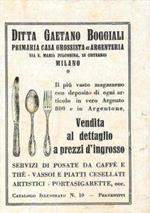 Ditta Gaetano Boggiali primaria casa grossista di argenteria. Advertising 1923