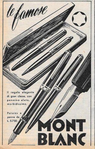 Mont Blanc. Advertising 1956 - copertina