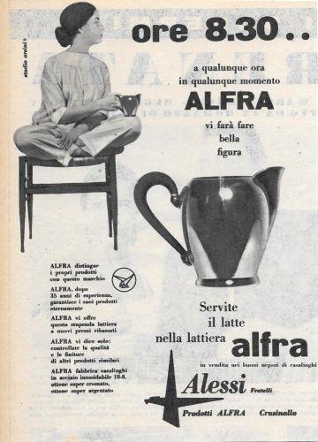 advertising Pubblicità 1956 ALFRA ALESSI 