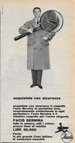 Acquistate con sicurezza Facis Bernina. Advertising 1956 - copertina