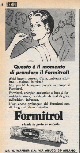 Questo è il momento di prendere Formitrol! Advertising 1956 - copertina