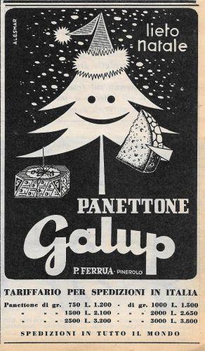 Panettone Galup. Advertising 1956 - copertina
