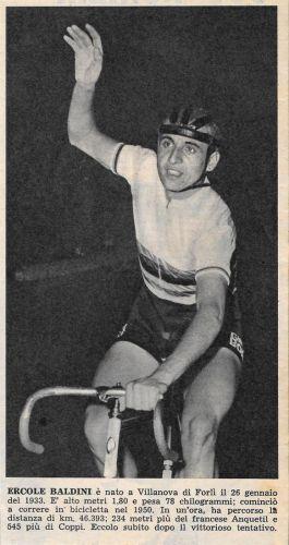 Ercole Baldini. Record dell'ora. Stampa 1956 - copertina