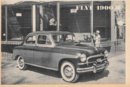 Fiat 1900B. Stampa 1956 - copertina