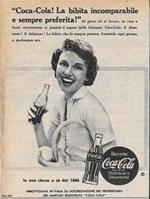 Coca Cola. La bibita incomparabile e sempre preferita! Advertising 1956