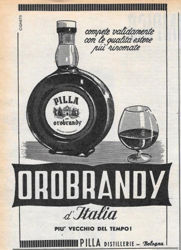 Orobrandy d'Italia. Più vecchio del tempo. Advertising 1956 - copertina