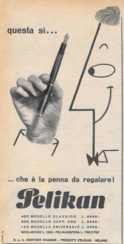 Pelikan, questa si... che è una penna da regalare!. Advertising 1956 - copertina