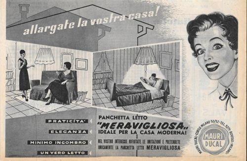 Mauri Ducal. Allargate la vostra casa. Advertising 1956 - copertina