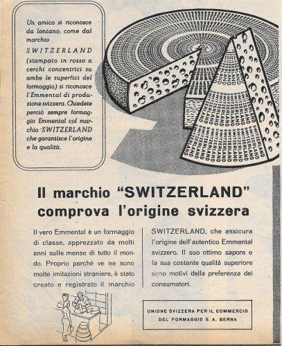 Switzerland. Advertising 1956 - copertina