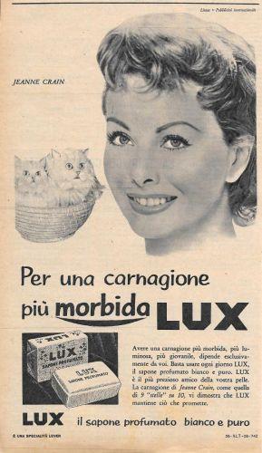 Lux per una carnagione più morbida. Advertising 1956 - copertina