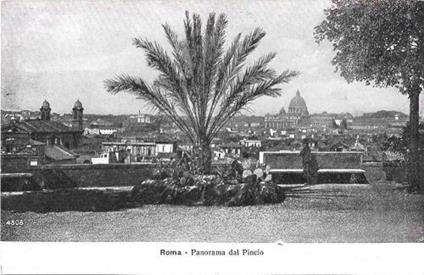 Roma. Panorama dal Pincio. Non viaggiata, originale d'epoca - copertina