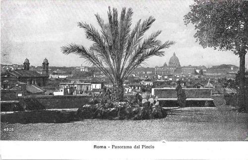 Roma. Panorama dal Pincio. Non viaggiata, originale d'epoca - copertina