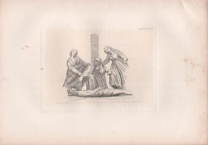 Group from a Mortorio in the Church of S. Giovanni, Modena. Engraving 1868 - Charles Perkins - copertina