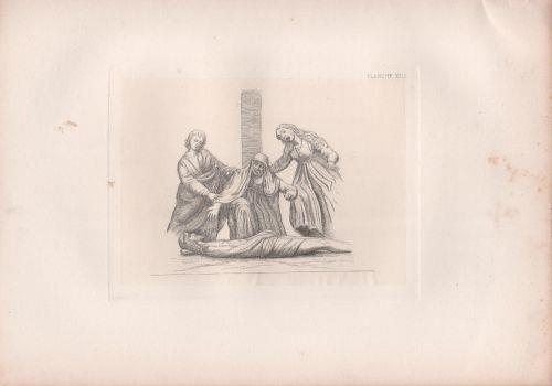 Group from a Mortorio in the Church of S. Giovanni, Modena. Engraving 1868 - Charles Perkins - copertina
