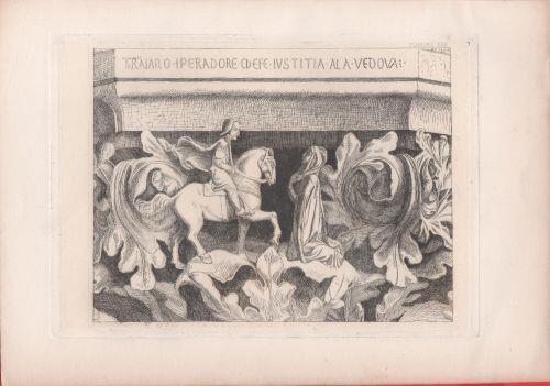 Trajan an the window, from the Capital at Ducal Palace in Venice. Engraving 1868 - Charles Perkins - copertina