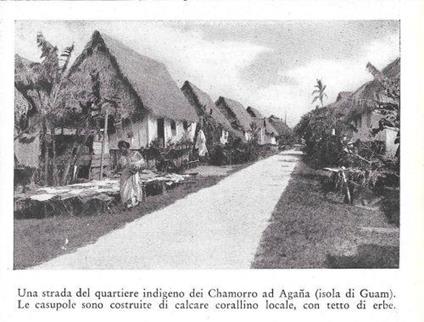 Strada del quartiere indigeno dei Chamorro (isola di Guam). Stampa 1934 - copertina