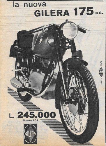 La nuova Gilera 175 cc. Advertising 1956 - copertina