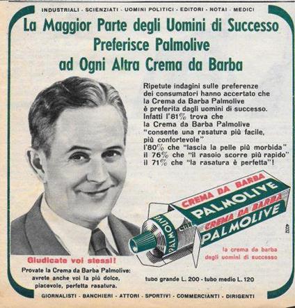 Crema da barba Palmolive. Advertising 1956 - copertina