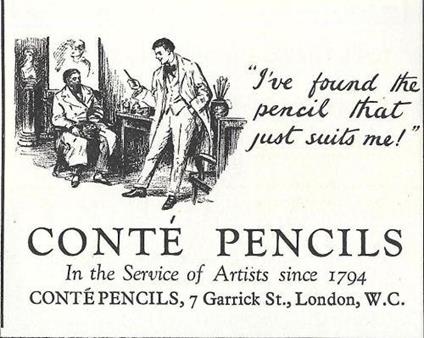 Conté Pencils. Advertising 1924 - copertina