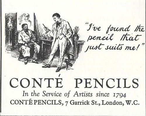 Conté Pencils. Advertising 1924 - copertina