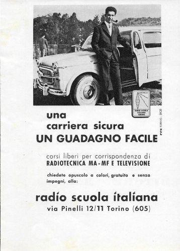 Radio Scuola Italiana. Advertising 1959 - copertina