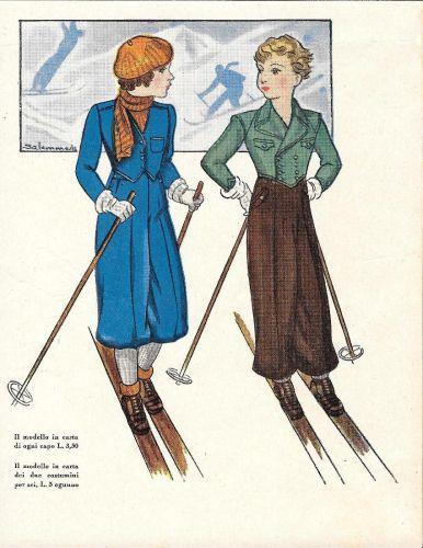 Modelli per costumi da sci. Stampa 1934 - copertina