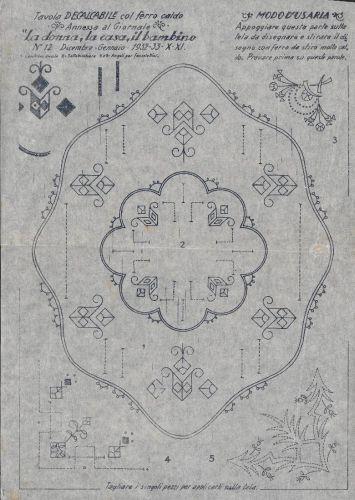 Ricamo per centrino, decalcabile con ferro caldo. Stampa 1932 - copertina