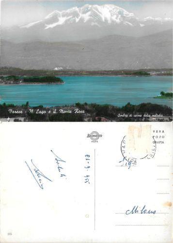 Varese. Il Lago e il Monte Rosa. Viaggiata 1955 - copertina