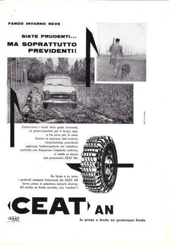 Ceat AN fa presa su qualsiasi fondo. Advertising 1960 - copertina