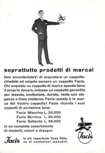 Facis. Advertising 1960 - copertina
